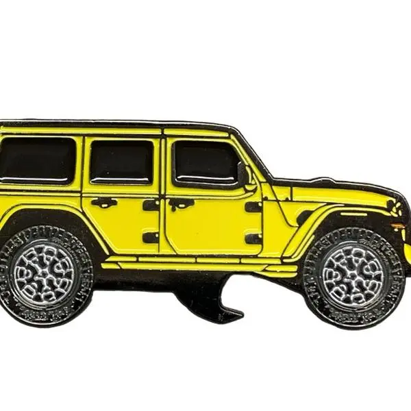 Enamel Keychain and Bottle Opener for Jeep Wrangler JL JK - Durable Enamel, Compact Design, Versatile for Everyday Use