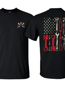Milwaukee Tool American Flag Shirt, Men's Clothing, Perfect Gift for Dads, Mechanics, Electricians, Tool Enthusiasts