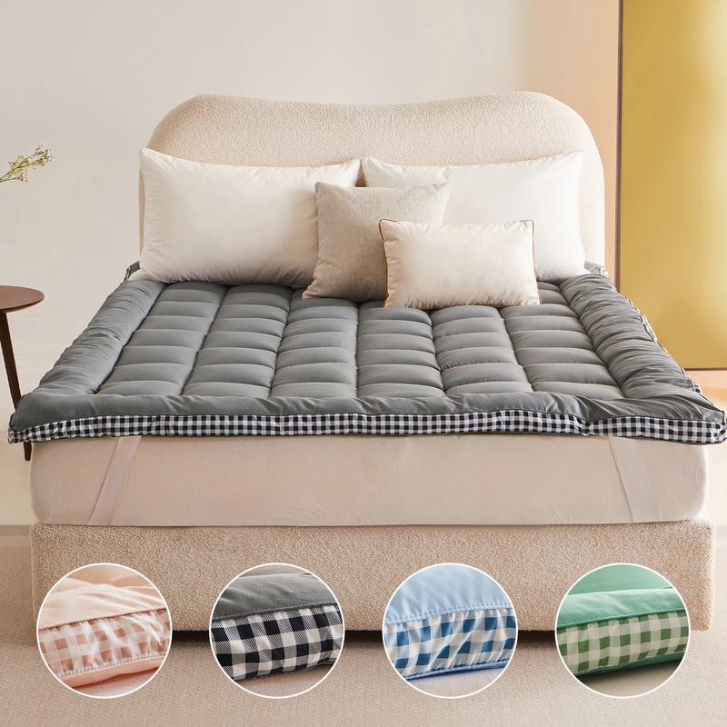 Lakora 900GSM Extra Thick Pain Relief Mattress Topper, Ultra Soft, Warm and Breathable All-Season Mattress Pad with Hypoallergenic Quilted Fiberfill, Foldable Design, Machine Washable and Durable Comfort for Bedrooms, Dorms, Apartments