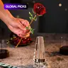 Elegant Glass Crystal Rose Ornament, Realistic Eternal Faux Artificial Desktop Display, Decorative Roses, Decorative Gift for Valentine's Day, Mother's Day, Weddings, Christmas #GLOBAL PICKS