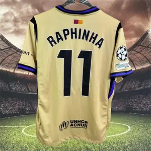 2025 2026 FCB Away Raphinha 11 Short Sleeve Soccer Jersey