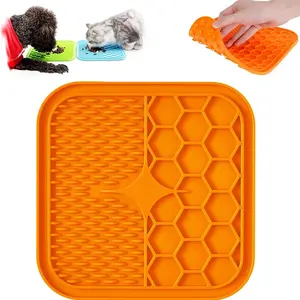 Pet Mat for Dogs and Cats, Slow Feeder Bowl with Suction Cup, Silicone Food Bowl, Dog Lick Pad, Therapy Feeder, Comfortable and Durable, Lick Mats, Licking Bowl