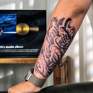 SOUDEEIMP 6 Sheets Large Temporary Tattoos for Men Mexican Style Font & 5 Random Styles Lasting 7-15 Days Herbal Tattoo Stickers Realistic Tatuajes Temporales