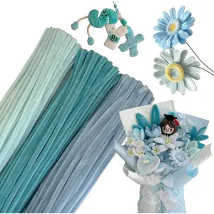 Pipe Cleaners Craft Bulk 300 count,  Pipe Cleaner Flower Kit 3 Colors 12inch Blue Chenille Stems Limpia Pipas para Manualidades Fuzzy Wire for Arts Crafts and Creative DIY Decorations