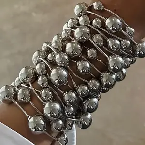 Silver Bubble Bracelets Set of 3