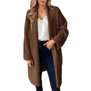 Womens Long Cardigan Sweaters Chunky Open Front Oversized Slouchy Knit Fall Trendy Coatigan Jackets