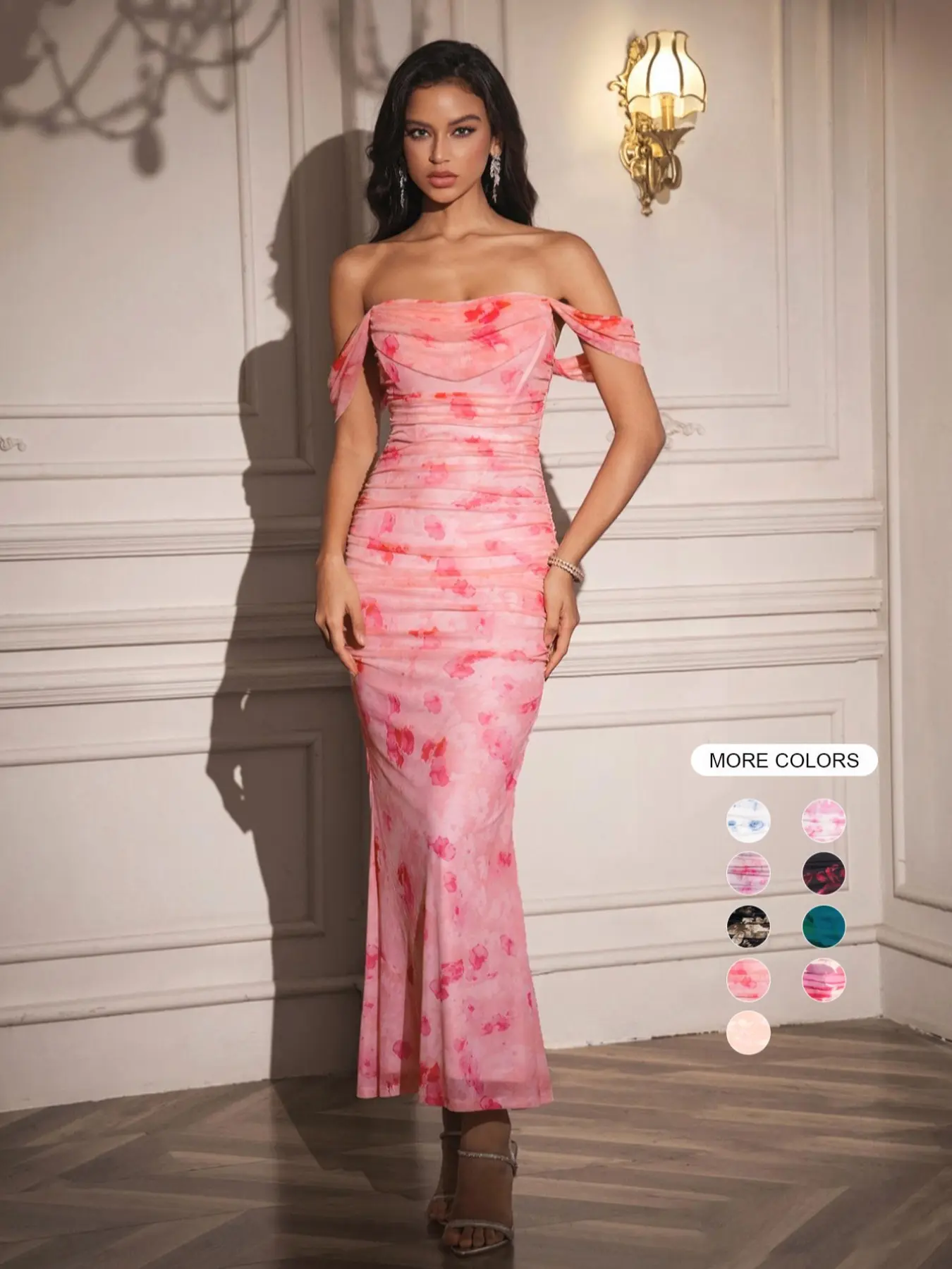 Parthea Square Neck Backless Floral Print Mesh Off Shoulder Bodycon Dress,Fitted Elegant Dress,Womenswear,Elegant, Formal and Fashionable Long Dress for Beach Party and Graduation Party Formal Dresses - TikTok Shop Parthea Square Neck Backless Floral Print Mesh Off Shoulder Bodycon Dress,Fitted Elegant Dress,Womenswear,Elegant, Formal and Fashionable Long Dress for Beach Party and Graduation Party Formal Dresses - TikTok Shop