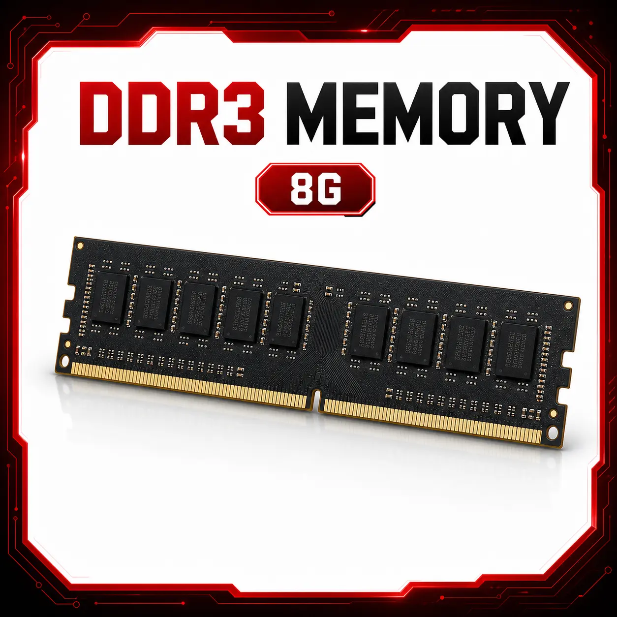 Desktop DDR3 RAM Module - 8GB 1600MHz PC3-12800 240-Pin DIMM, Stable High-Speed for Gaming & Office, Easy 1-Pc Upgrade