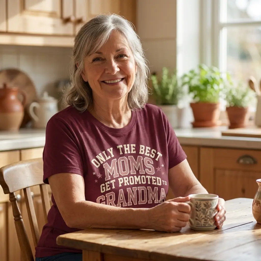 Only The Best Moms Get Promoted To Grandma Shirt | Retro Vintage Grandma T-Shirt | New Grandma Gift | Grandma Announcement Shirt | Mother's Day Gift for Grandma