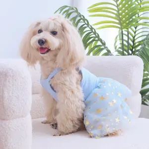 Cute Princess Dog Dress with Star Tutu Skirt| Summer Pet Clothes for Small Dogs & Cats| Puppy Apparel