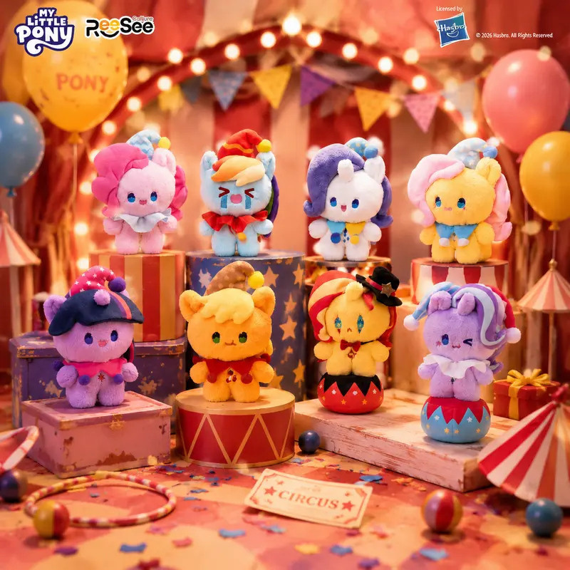 My Little Pony Magic Night Plush Blind Box - Soft Plush Ponies with Dreamy Night-Themed Outfits, Random Cute Styles, Desktop Ornaments, Surprise Gifts for Fans