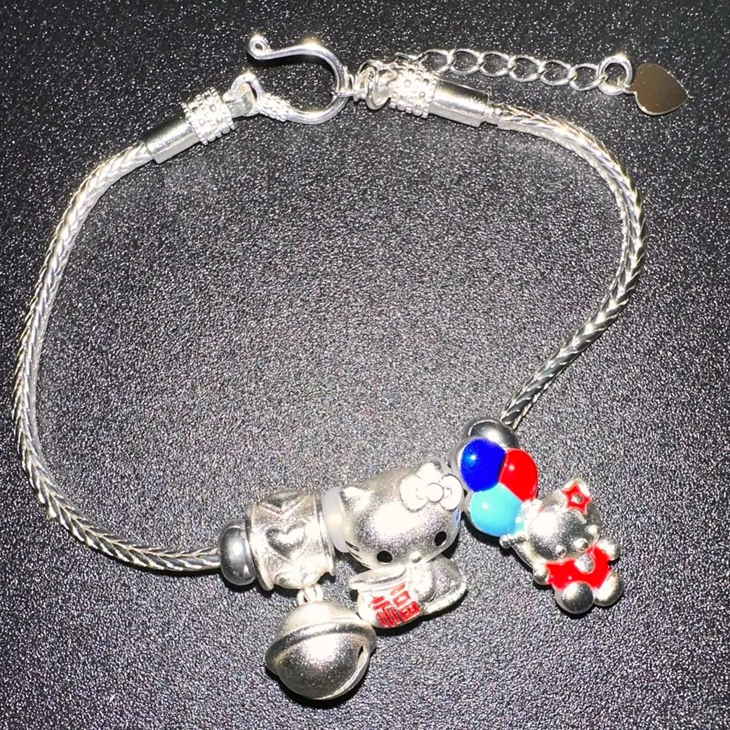 999 Silver Charm Bracelet