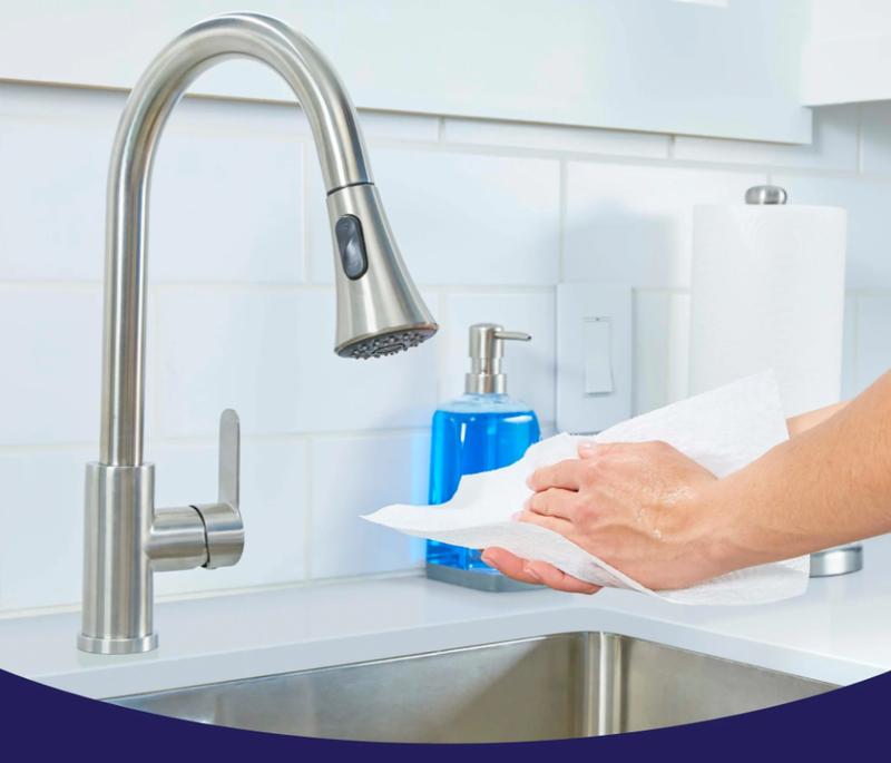 Tear-a-Square Paper Towels - 6 Double Rolls, 110 Sheets per Roll, 2-Ply, Multi-Purpose, Unscented, Toilets, Wipes, Cleaning Solutions