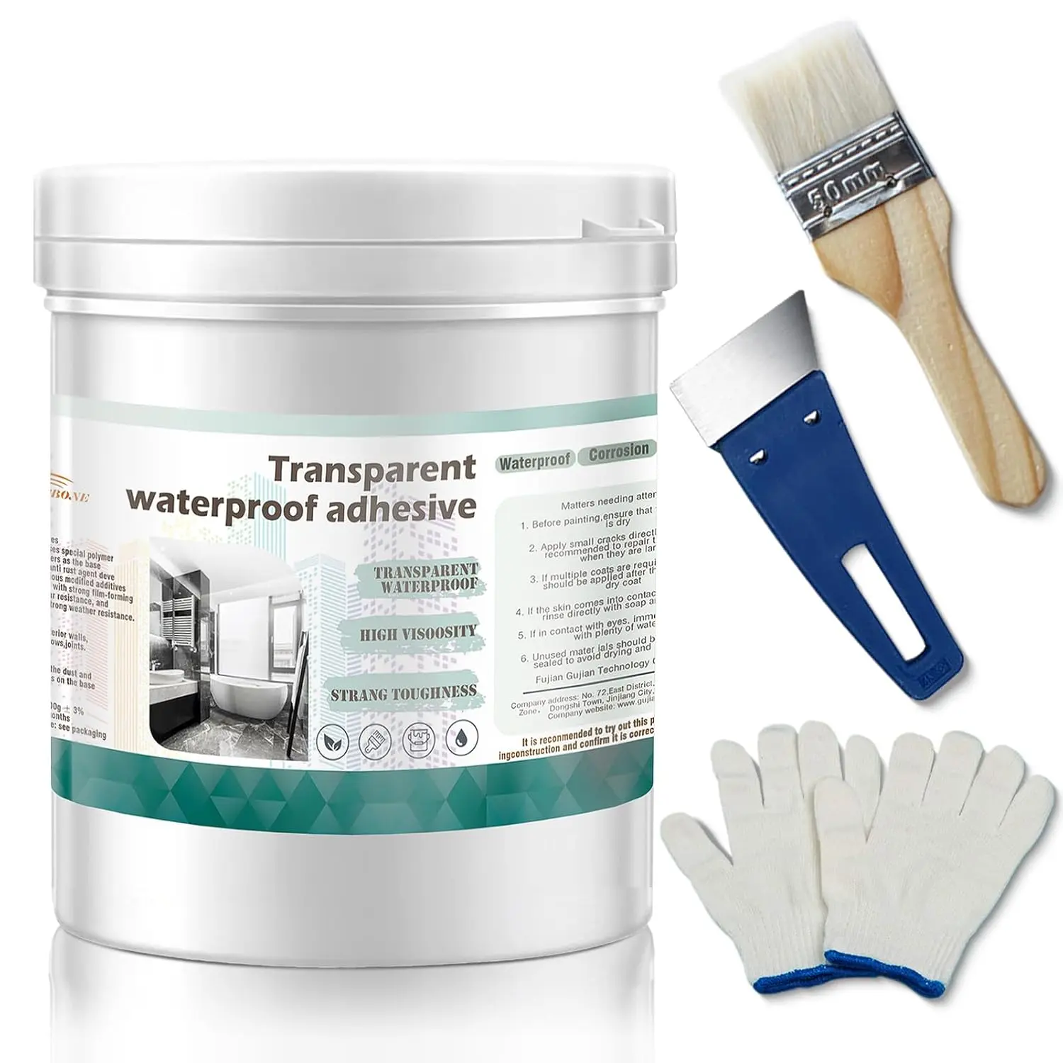 Transparent Waterproof Coating, Invisible WaterproofAgent ,Transparent Waterproof Sealan, Indoor & Outdoor Waterproof Coating (17.5oz.)