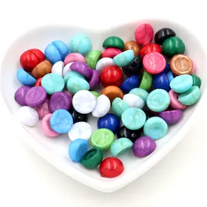 40pcs/lot 8mm10mm Mix crack Colors Natural Cracked Style Flat back Resin Cabochons For Bracelet Earrings accessories