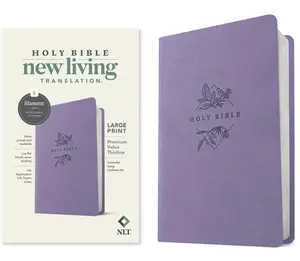 NLT Large Print Premium Value Thinline Bible, Filament Enabled (Leatherlike, Lavender Song) -- New Living Translation - Bible