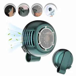 2026 Upgraded Portable Silent Mini Blade-less Clip-On Fan with LED Display—compact and portable, clips onto a shirt or belt; 5-speed suspended cyclone fan with a 1000mAh battery; ideal for outdoor use, travel, and the office