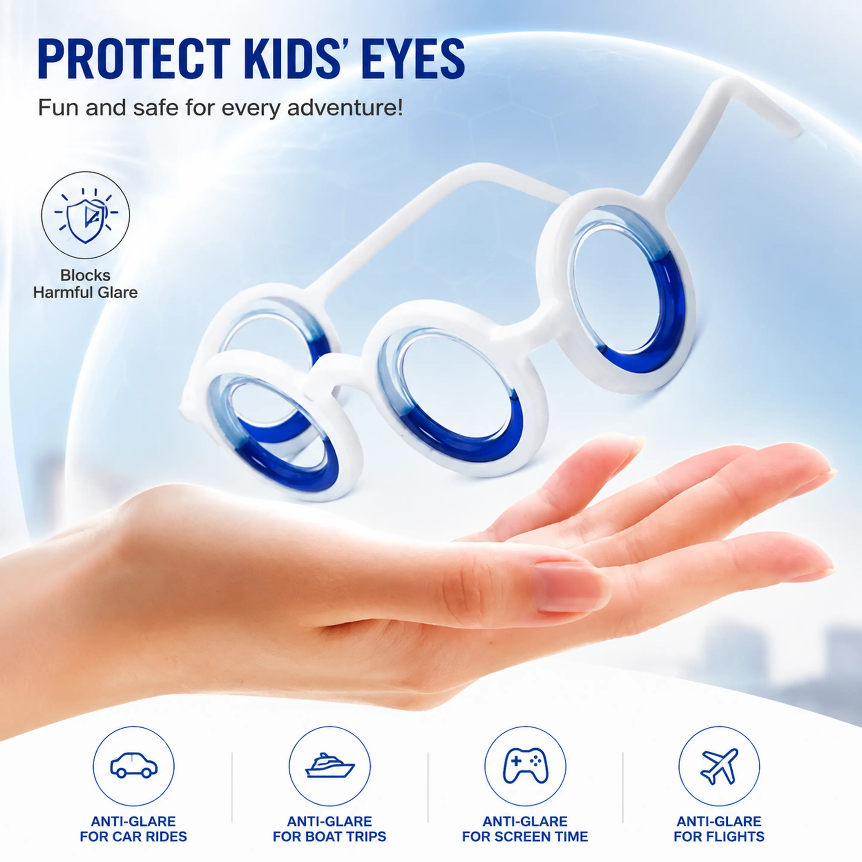 Motion sickness glasses, travel comfort glasses, suitable for car, boat, and airplane rides, suitable for adults and children, can be used for gaming and reading