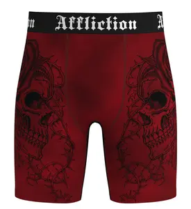 Affliction Men's Mid-Waist Sports Boxer Briefs, Menswear Underwear with Spandex-Polyester Blend Fabric