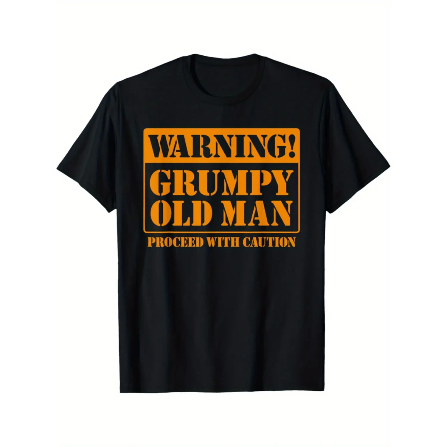 Summer t Shirts Grumpy Old for Man Graphic Tee - Black Cotton Crewneck T-Shirt for Dads & Grandfathers, Casual Father's Day Gift, Machine Washable