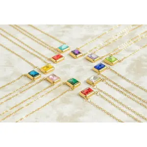 Customizable Birthstone Necklace