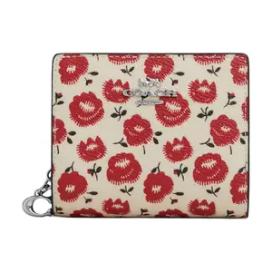 COACH Floral Print Coated Canvas Wallet for Women