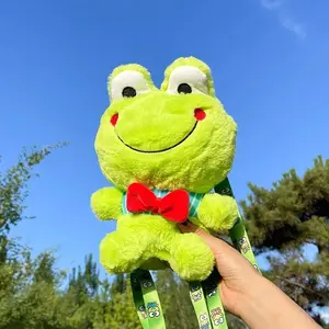 Y2K Korea Cute Cartoon Plush Frog Doll Backpack Anime Messenger Bags Personality Girls Shoulder Bag Kawaii Coin Purse Kids Gifts