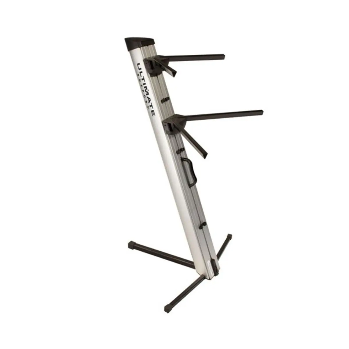 APEX Series Two-Tier Portable Column Keyboard Stand, Silver