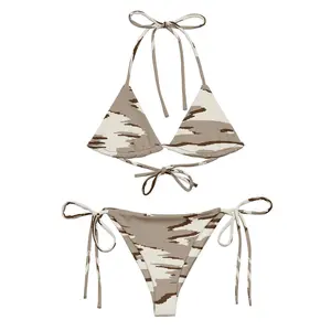 Commando Camo Bikini Set Tactical Camouflage Swimwear Summer Swimsuit Sets, Bathing Suits, Ladies Swimming Suit Bikinis Sets Military Style Beachwear Women Two Piece Vacation Outfit Trendy
