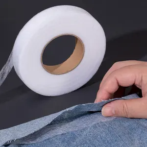 Double-Sided Adhesive Lining 2559 Inch Hot Melt Non-Woven Ironing Fabric for Clothes Pants Legs Short Fabric Repair