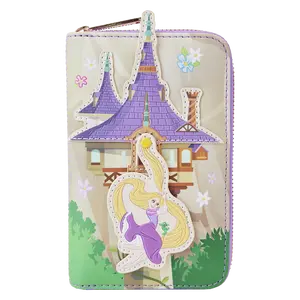 Tangled Rapunzel Swinging from the Tower Zip Around Wallet