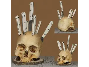 Skull Cutlery Holder – Skeleton Kitchen Tool Stand