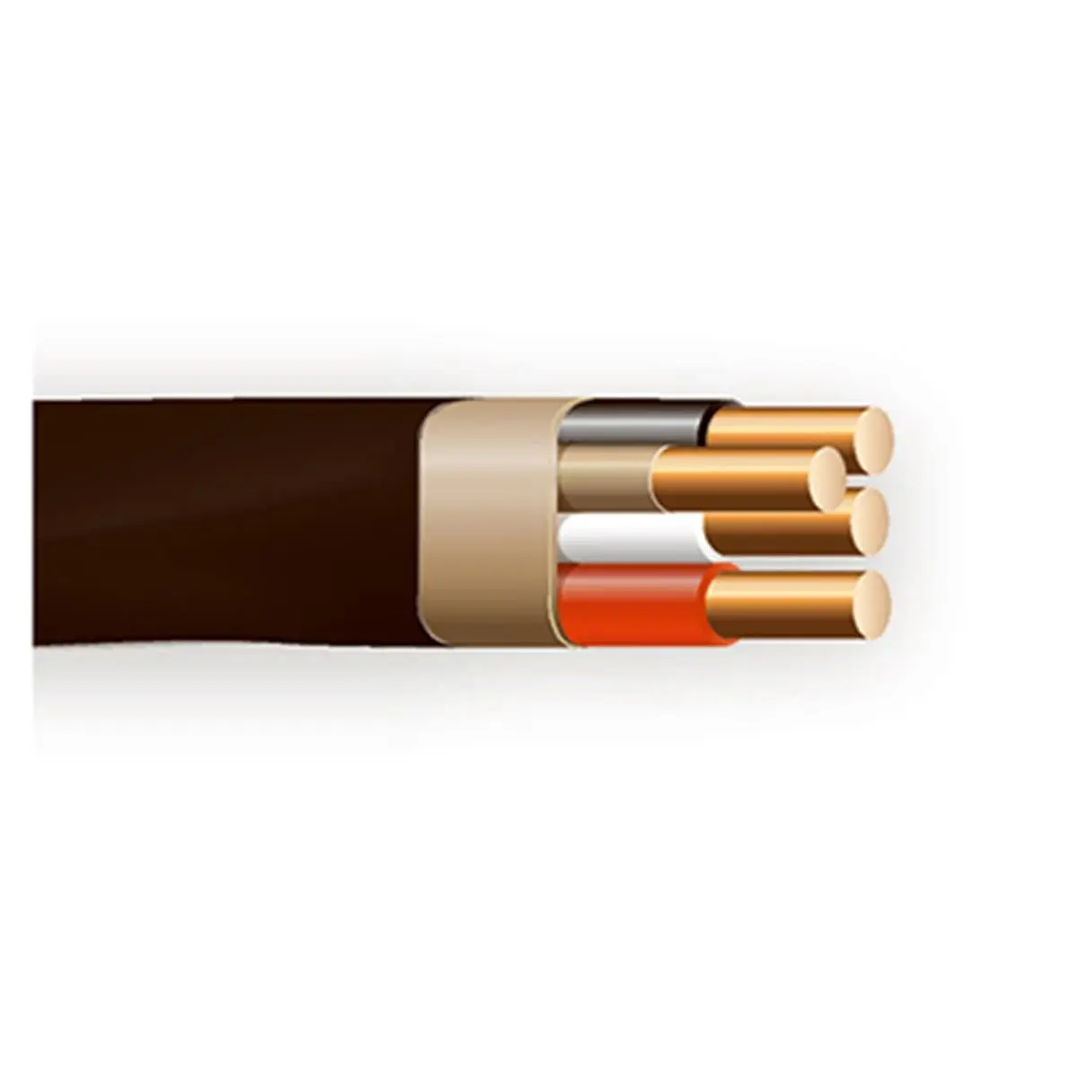 212 MAIN 147-4203D Grounded Copper Non-Metallic Sheathed Wire, 6x3 Gauge, 125 ft Large Home Appliance Accessory, 90 Degree Centigrade Rated