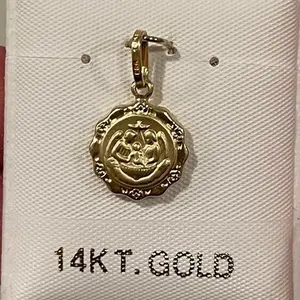 14k gold pendant- bautizo