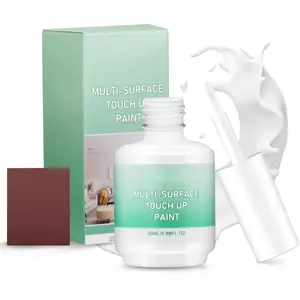 White Touch Up Paint, White Paint Pen with Sandpaper, Appliance Paint & Porcelain Repair Kit, Multi Surface Touch Up Pen for Walls, Door, Cabinets, Wood, Furniture, Interior & Exterior (20ML)