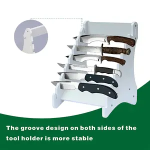 Wood-plastic knife display rack, household fruit knife display stand, household desktop display rack, handicraft knife holder house items metal shoe organizer aesthetic dish footwear organization bathroom corner shelf Heavy Duty Oversized Furniture Risers