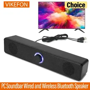 PC Soundbar Wired and Wireless Bluetooth Speaker USB Powered Soundbar for TV Pc Laptop Gaming Home Theater Surround Audio Systemimmersive sound system