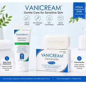 Vanicream Daily Facial Moisturizer + Vanicream Cleansing Bar | Barrier Restore Duo