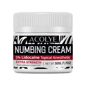 Tattoo Numbing Cream Maximum Strength : 5% Lidocaine Topical Anesthetic - Extra Strength 5X Numbing with Menthol Arnica and Emu Oi (2 Fl Oz, Mint Flavor)