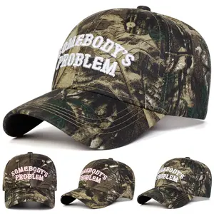 Unisex Letter Embroidered Camouflage Baseball Cap Outdoor Adjustable Sunscreen Leisure Hat Spring Autumn Travel Tourism Beach Vacation