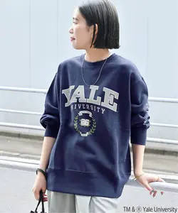 Maden-Letter Printed Sweater for Women, Casual Pullover, Loose Basic Sweater, YALE, University, School Style, Spring, American