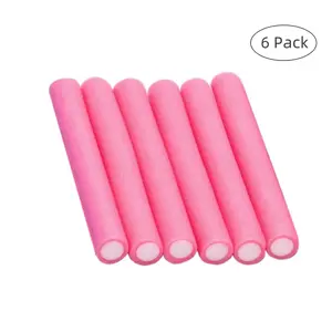 Set of 6pcs 9.45"  Flexible Hair Rollers Flexible Curling Rods Heatless Curlers Hair Rods Foam Curlers Home Use For Women Girls