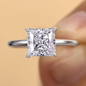 Effinny Princess Cut 2.0ct Engagement Ring,5A Cubic Zirconia Promise Ring,Anniversary Ring for Women Outdoorfun