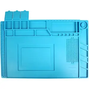 S-160 Repair Mat Electronics Repair Mat Repair Mat Soldering Mat Insulation Pad for BGA and Gun Soldering Iron, Workbench, Cell Phone Laptop Repair