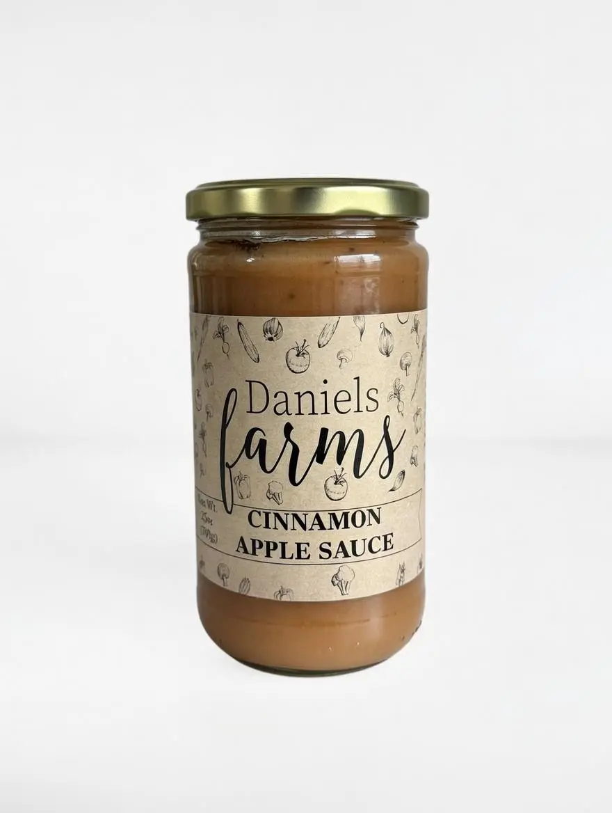 Daniels Farms Cinnamon Apple Sauce - Locally Grown Gently Cooked Smooth Rich Perfectly Balanced Small Batch Crafted