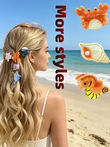 Cute Cartoon Marine Animal Design Octopus Clips Hair Claws, Super Cute Clips, Colorful Lovely Hair Claws Set, Fashion Hair Accessories for Women & Girls