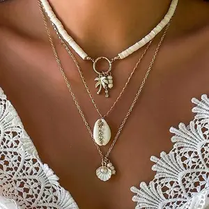 Veliora Gift B Beach Jewelry for Women Shell Necklace Gold Layered Seahell Starfish Necklace Beach Vacation Outfits Accessories Summer Dresses for Women 2026