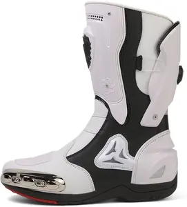 Motorcycle Riding Boots Motorcycle Leather Boots for Women and Men Protection Anti Slip Racing Sports