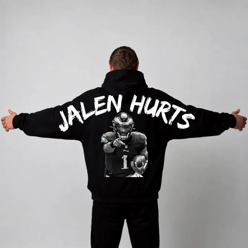 Eagles Nation Jalen Hurts On Fire Fly Eagles Fly Game Day Cotton Shirt (Made In US), Hurts So Good Philly Eagles Fans Outfit, Game Day Outfit, Gift For Football Fans [Tshirt - Sweatshirt - Hoodie]