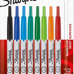 Sharpie Retractable Permanent Markers, Ultra Fine Point, 8 Count